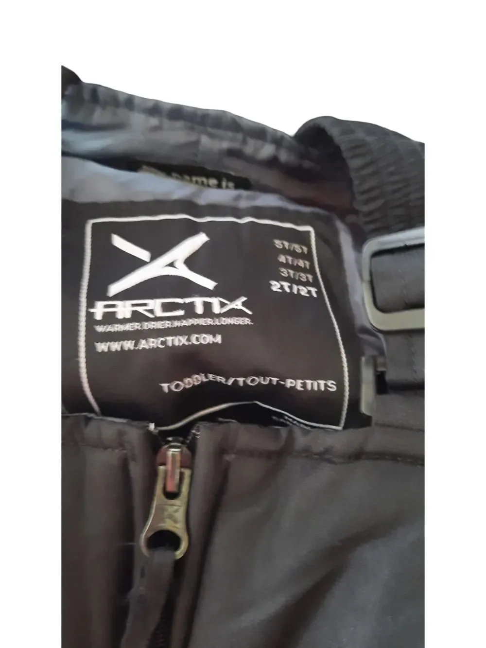 Arctix Black Toddler Snow Overalls with Logo